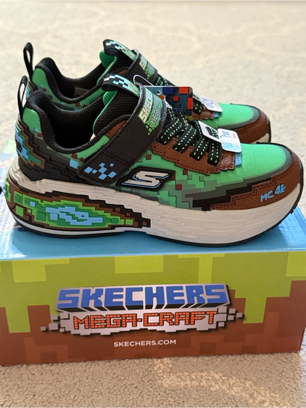 NIB💚Skechers Mega-Craft® 4K Little Boys'
Sneakers Brown Green Size: 13